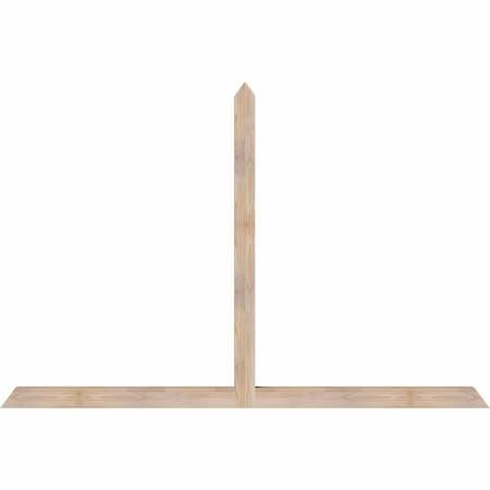 Ekena Millwork Portland Smooth Timber Gable Bracket, Douglas Fir, 84"W x 56"H x 3 1/2"D x 3 1/2"F, 16/12 Pitch GBW084X56X0404POR00SDF